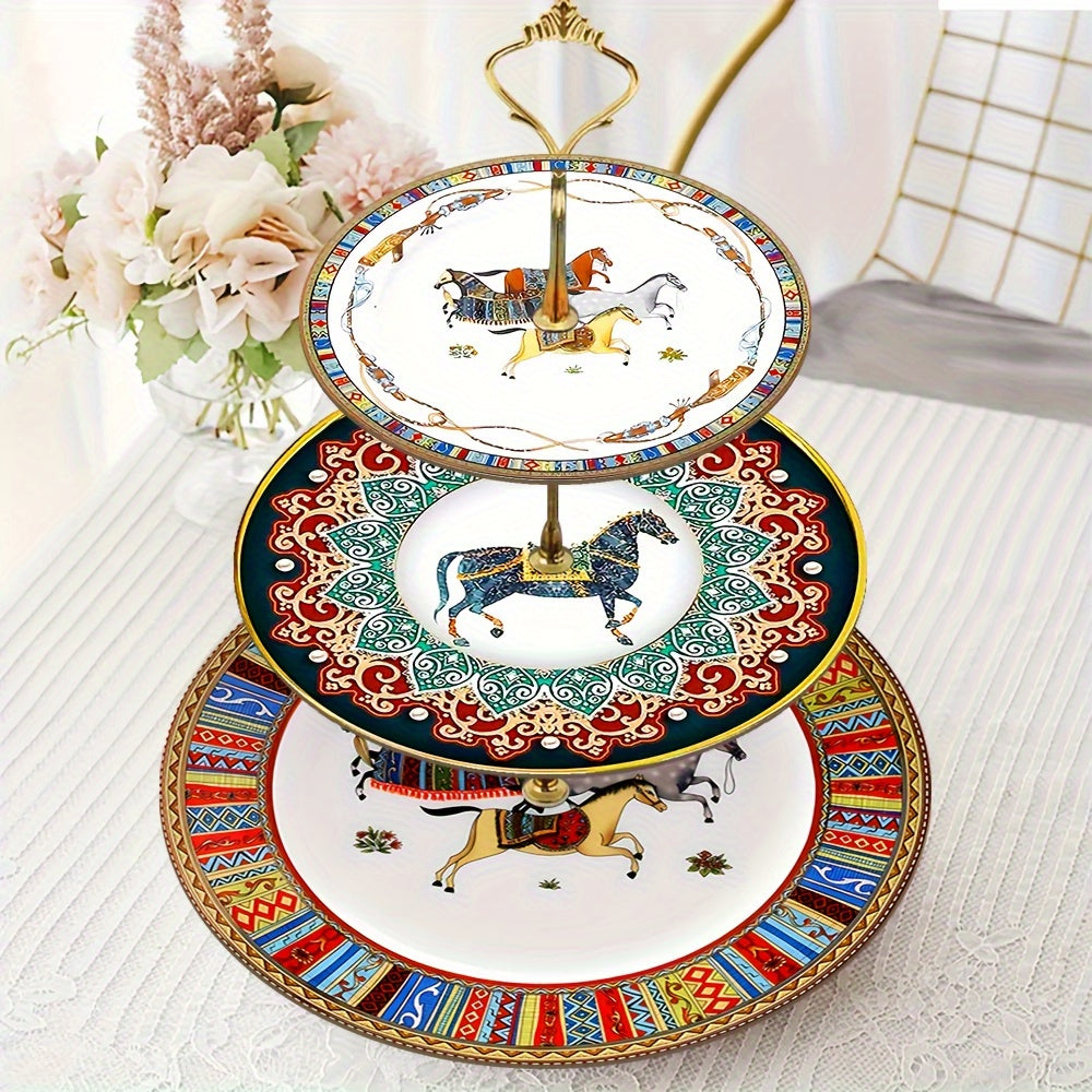 Royal European 3-Tier Wooden Stand – Vintage Palace Decor