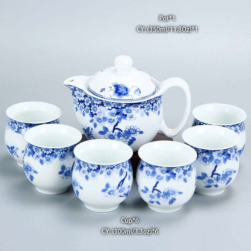 "Imperial Dragon" Chinese Kung Fu Tea Set – Porcelain Pot & Cups