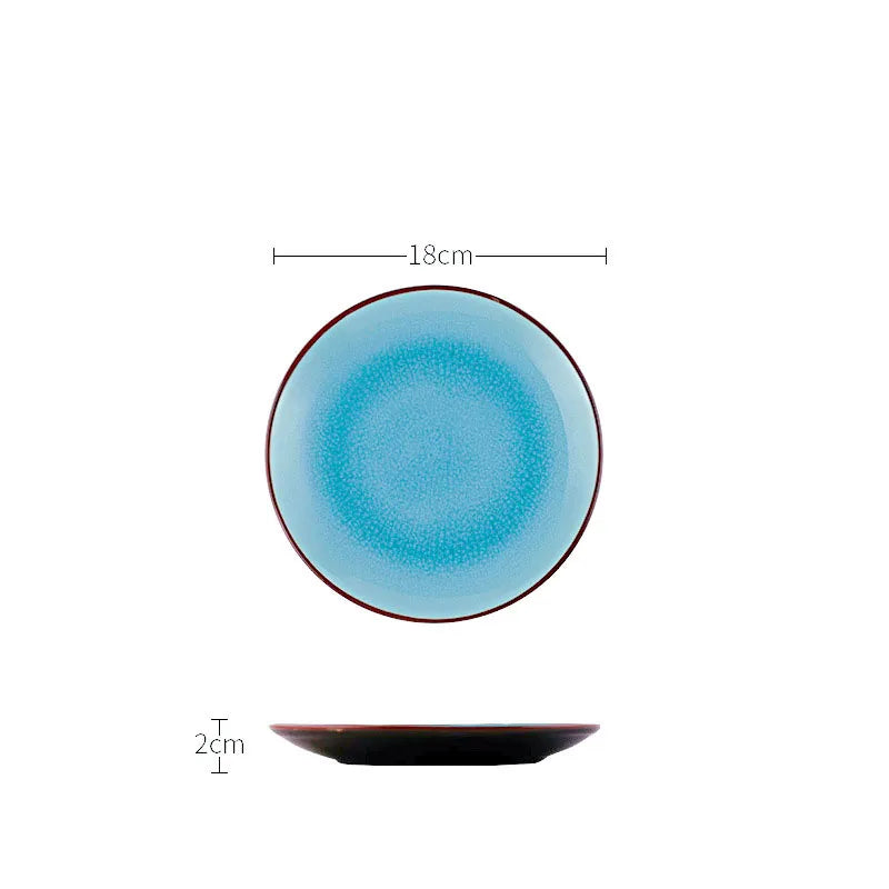 LingAo Professional Japanese Ceramic Dining Set – Ramen Bowls, Sushi Plates & Spoons