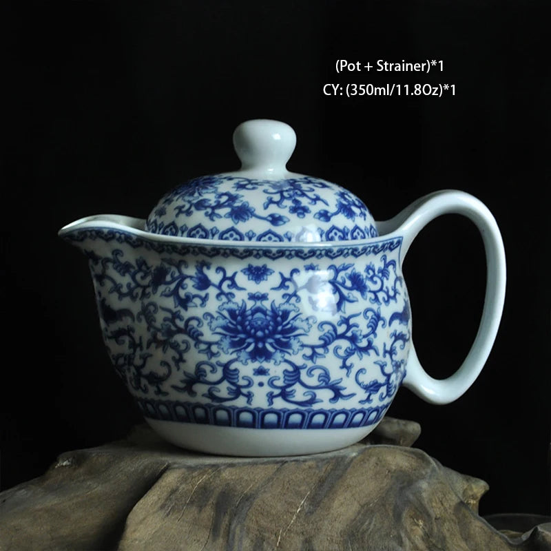 "Imperial Dragon" Chinese Kung Fu Tea Set – Porcelain Pot & Cups