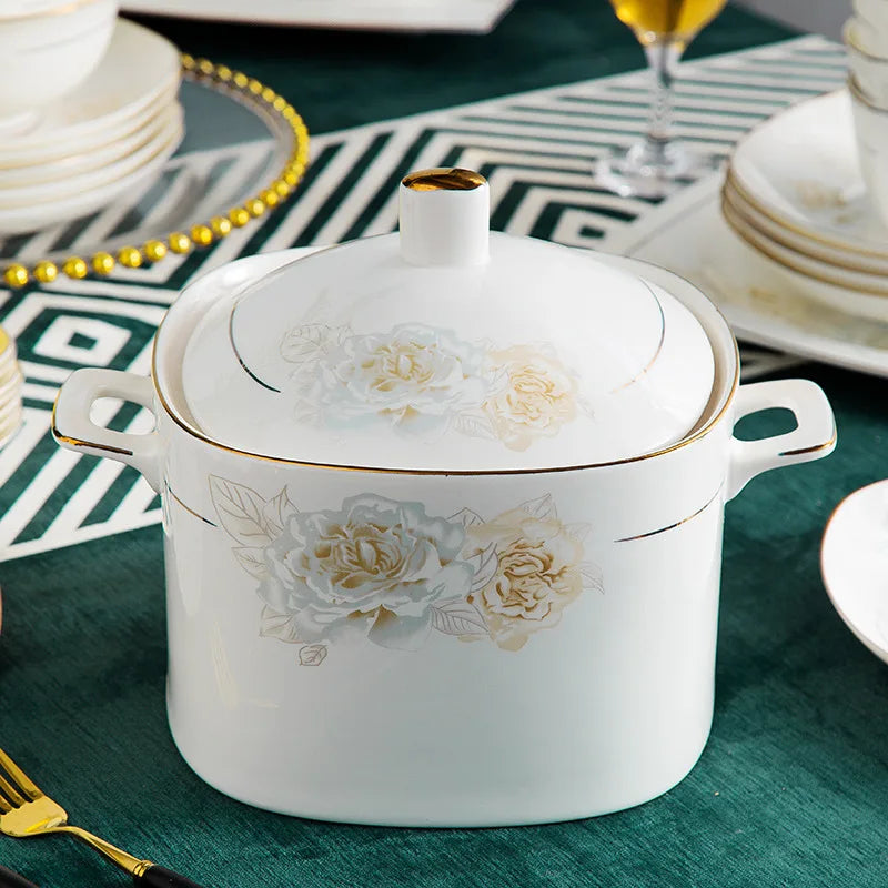 Royal Gold-Painted Tableware Collection (58pcs Gift Box)