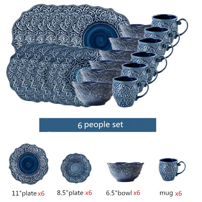 "Classic Relief" Western Embossed Ceramic Dinnerware Series