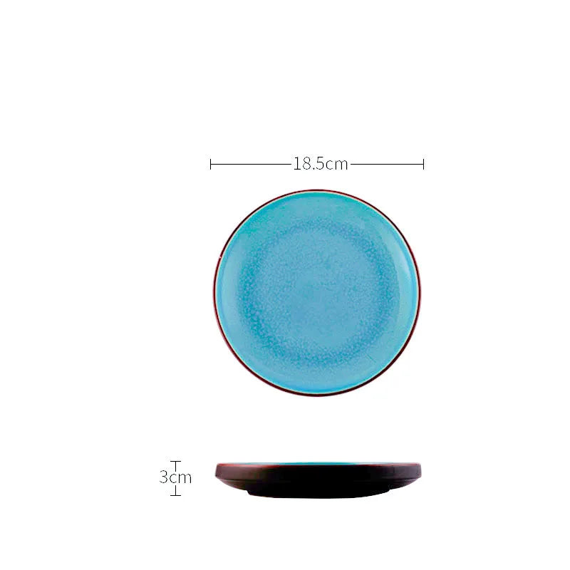 LingAo Professional Japanese Ceramic Dining Set – Ramen Bowls, Sushi Plates & Spoons