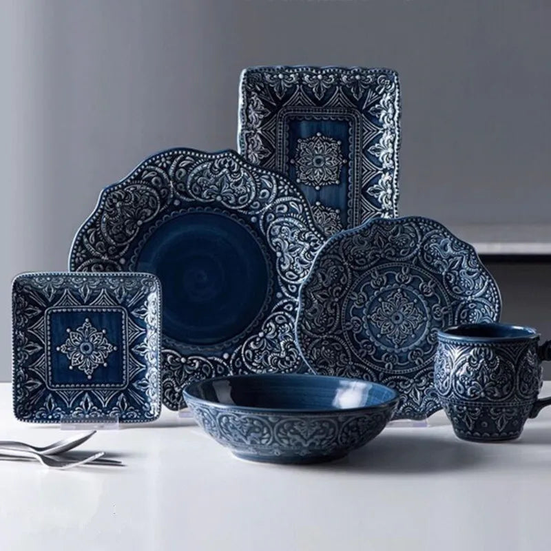 "Classic Relief" Western Embossed Ceramic Dinnerware Series
