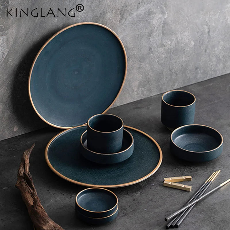 KINGLANG Korin Series Ceramic Dinner Set – Plates & Bowls