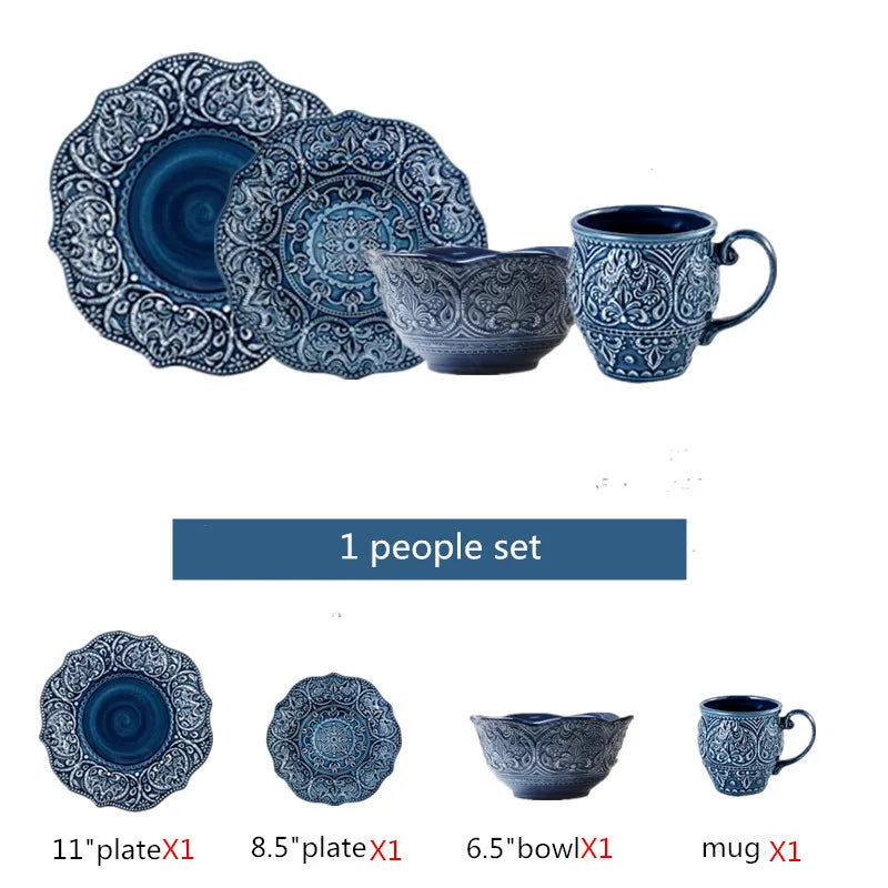 "Classic Relief" Western Embossed Ceramic Dinnerware Series