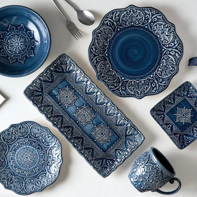 "Classic Relief" Western Embossed Ceramic Dinnerware Series