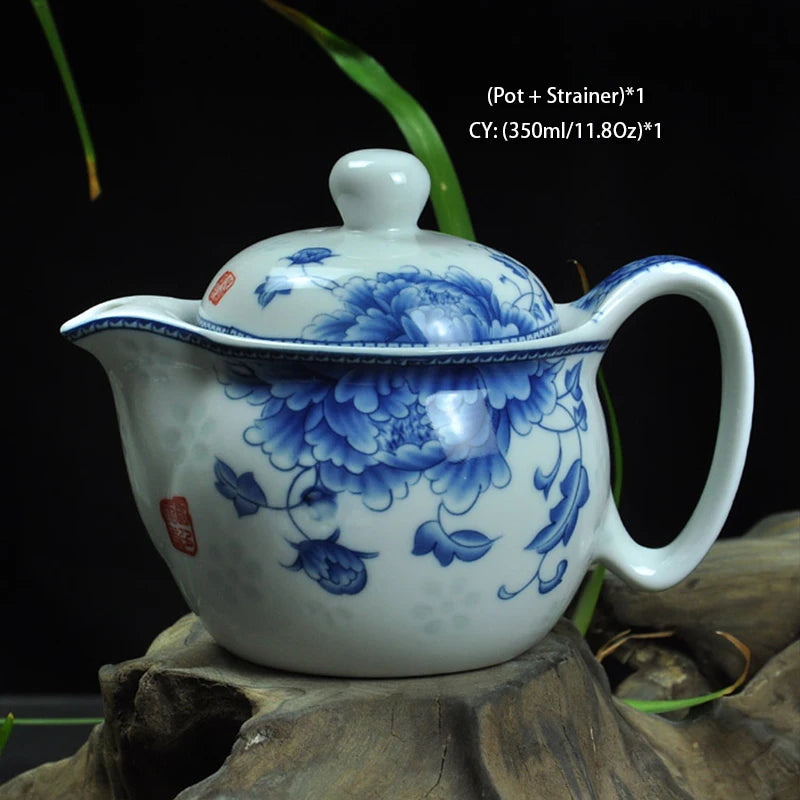 "Imperial Dragon" Chinese Kung Fu Tea Set – Porcelain Pot & Cups