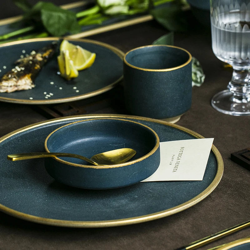 KINGLANG Korin Series Ceramic Dinner Set – Plates & Bowls