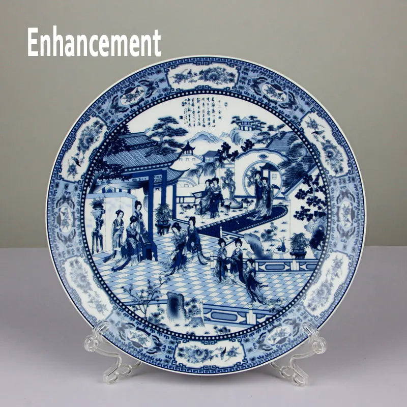 "Lucky Harmony" New Chinese Style Ornamental Porcelain Plate