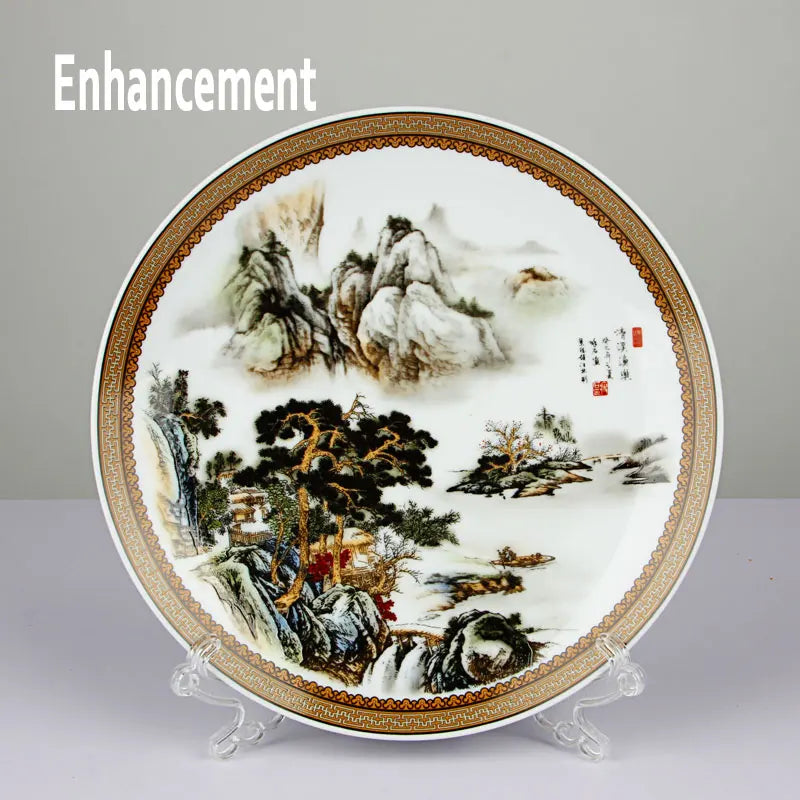 "Lucky Harmony" New Chinese Style Ornamental Porcelain Plate