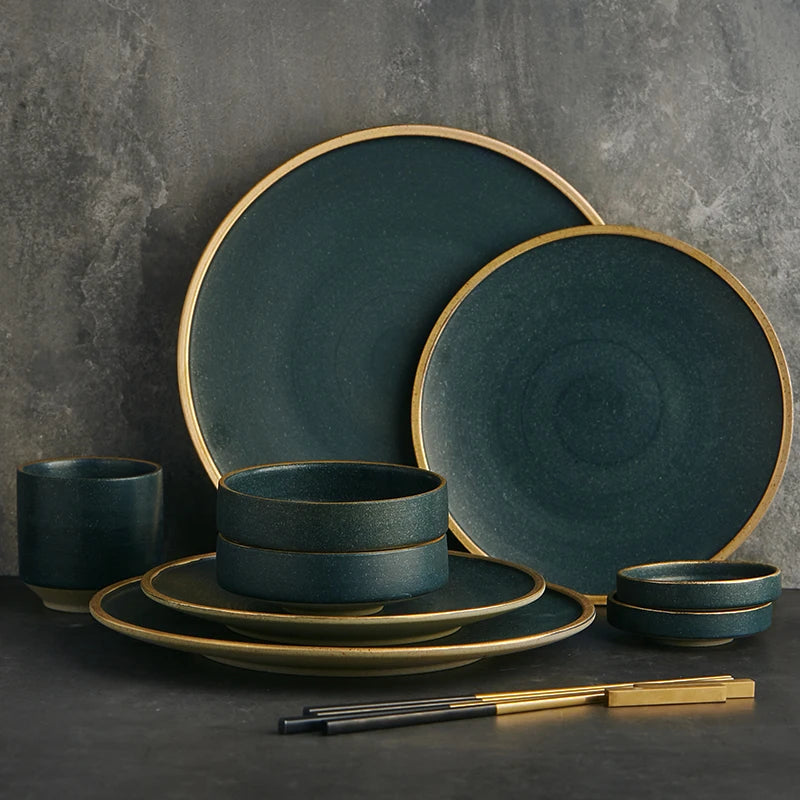 KINGLANG Korin Series Ceramic Dinner Set – Plates & Bowls