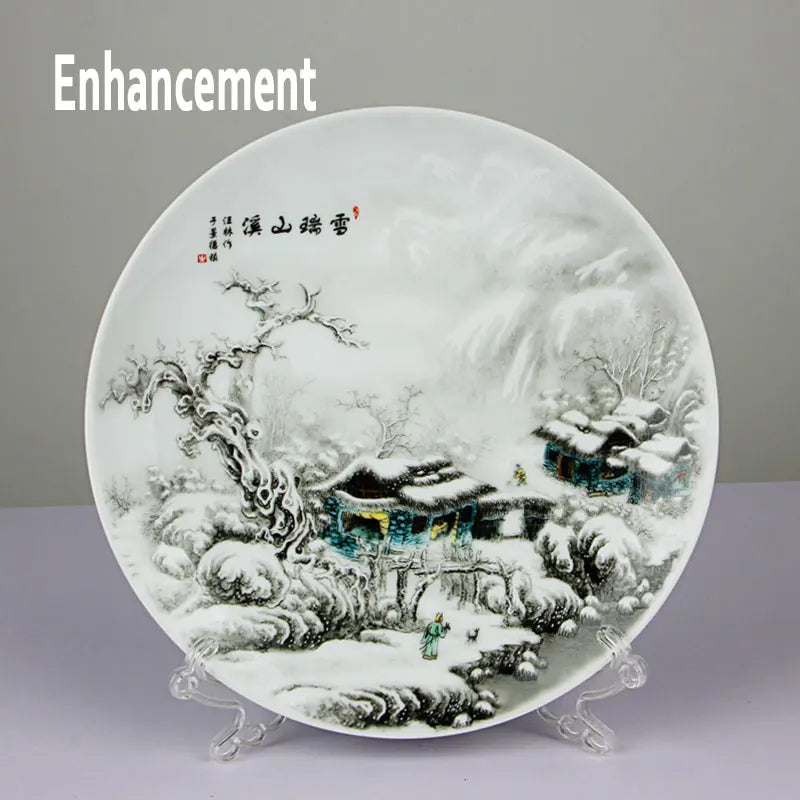 "Lucky Harmony" New Chinese Style Ornamental Porcelain Plate