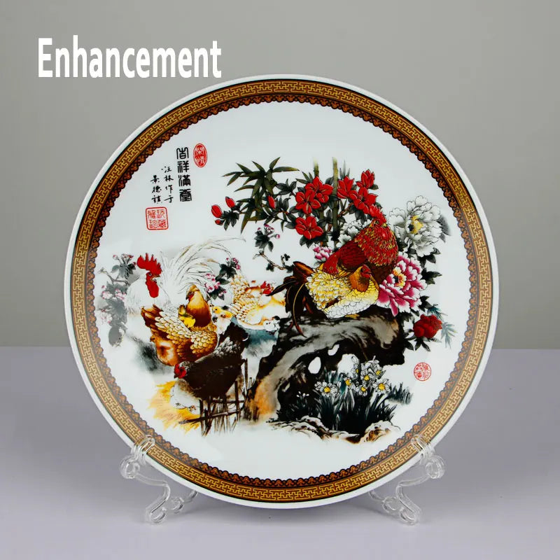 "Lucky Harmony" New Chinese Style Ornamental Porcelain Plate