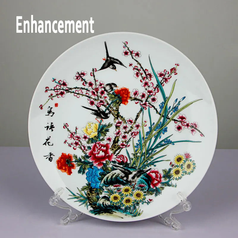 "Lucky Harmony" New Chinese Style Ornamental Porcelain Plate