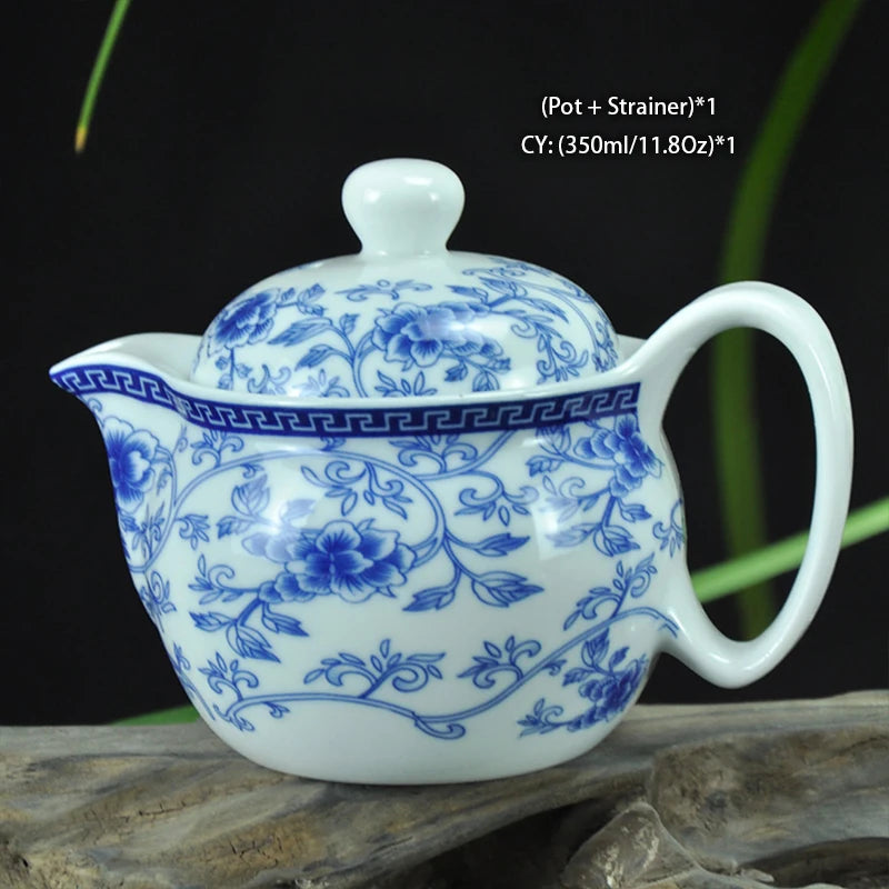 "Imperial Dragon" Chinese Kung Fu Tea Set – Porcelain Pot & Cups