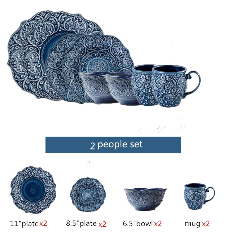 "Classic Relief" Western Embossed Ceramic Dinnerware Series