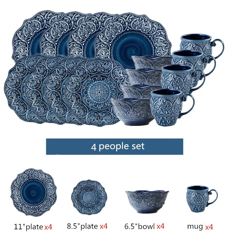 "Classic Relief" Western Embossed Ceramic Dinnerware Series