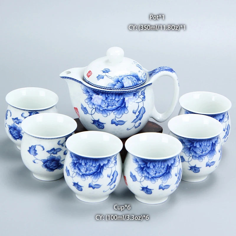 "Imperial Dragon" Chinese Kung Fu Tea Set – Porcelain Pot & Cups