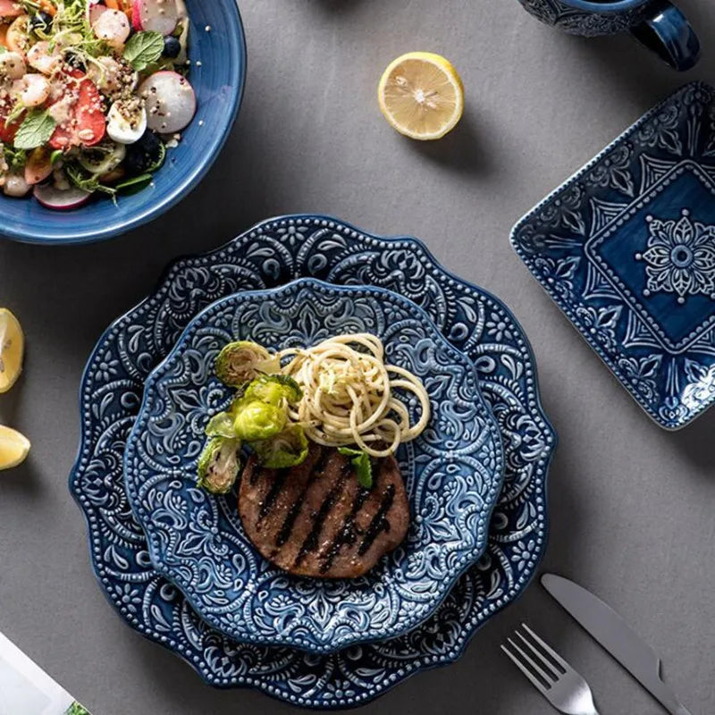 "Classic Relief" Western Embossed Ceramic Dinnerware Series
