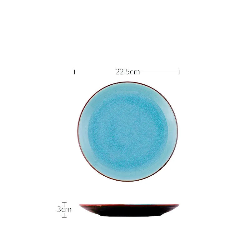 LingAo Professional Japanese Ceramic Dining Set – Ramen Bowls, Sushi Plates & Spoons