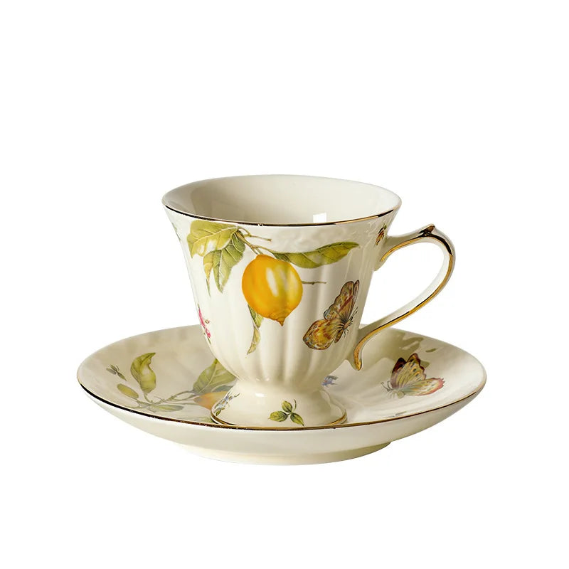 Vintage Lemon Teapot & Cup Set – Tania Bulhoes Inspired