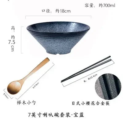 Japanese "Bamboo Hat" Ceramic Ramen Bowl – Creative Conical Noodle & Soup Bowl