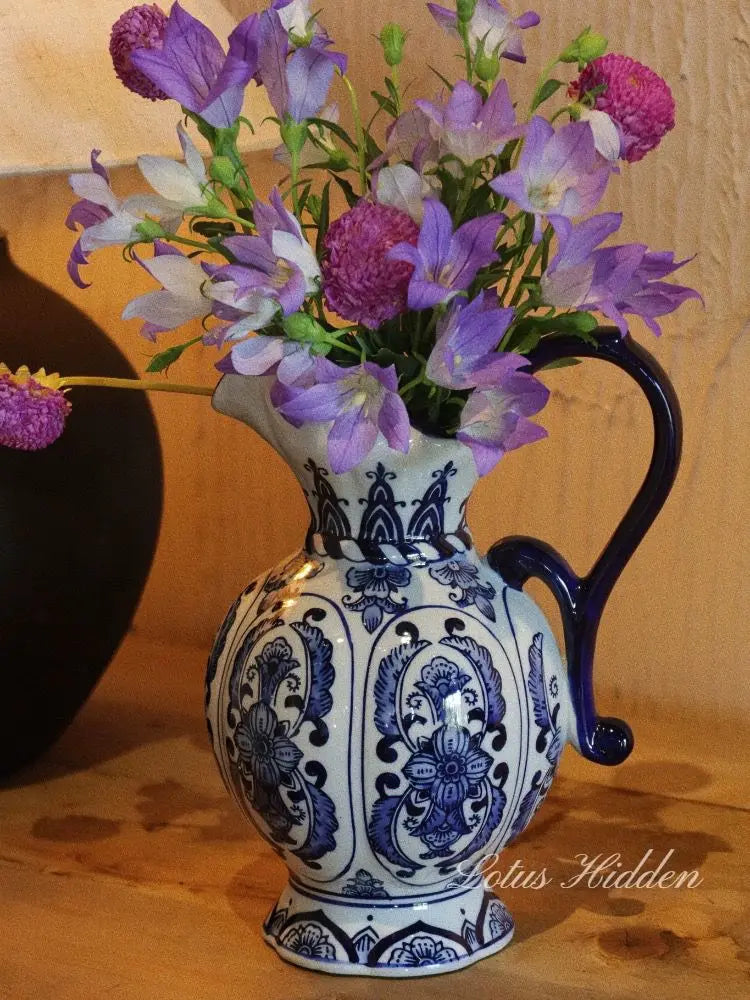 Antique Blue & White Porcelain Flower Vase