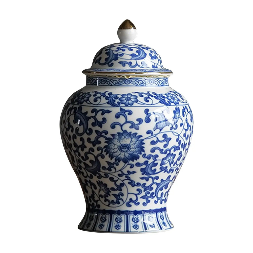 Elegant Ceramic Ginger Jar – Art Deco Vase & Storage Canister