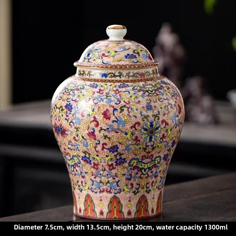Classic Blue & White Porcelain Tea Canister – Moisture-Proof Storage Jar