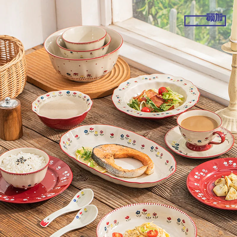 SOLECASA Lafre Vintage Floral Tea & Serving Set