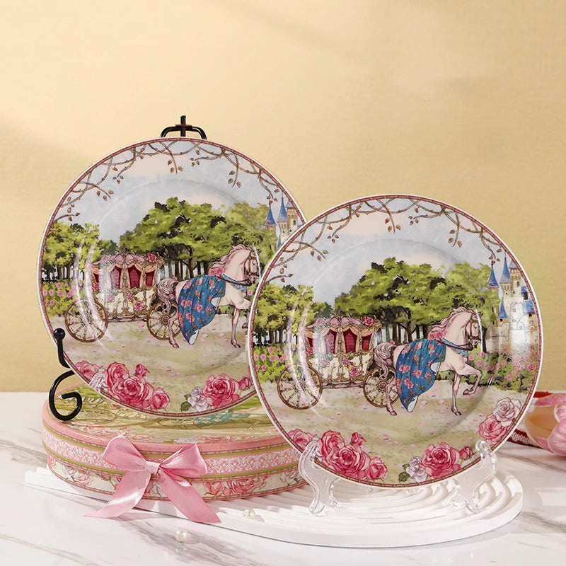 "Fairytale Carriage" Bone China Afternoon Tea Gift Set (Cup, Plate & Cutlery)