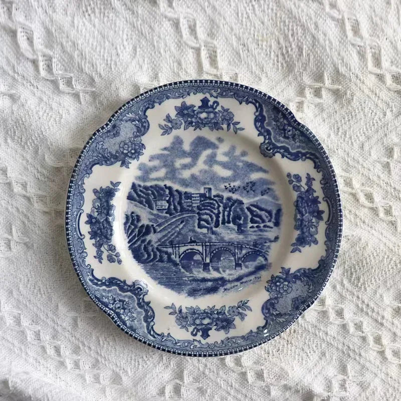 "Palace Blue Castle" American Classic Painted Tea & Dessert Set