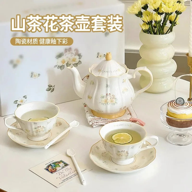 French Camellia Tea Set.