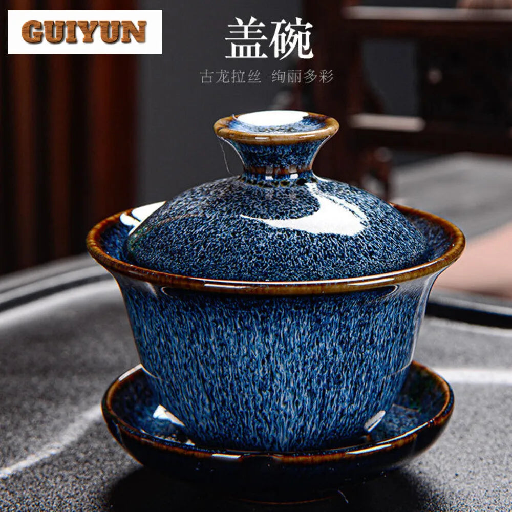 High-End Executive Chinese Tea Set (Ru Ware Edition)