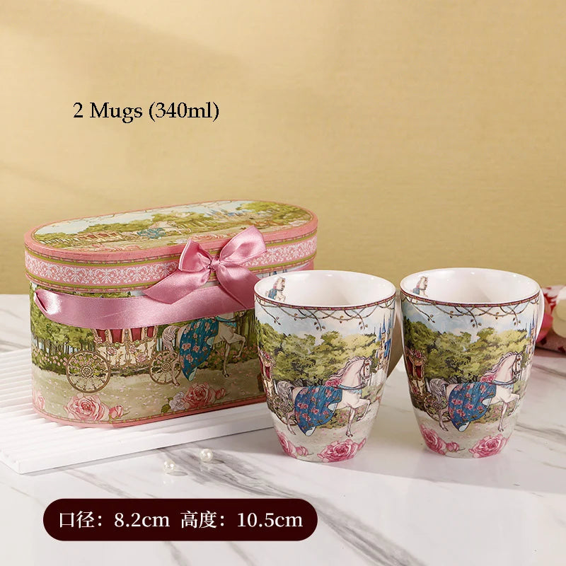 "Fairytale Carriage" Bone China Afternoon Tea Gift Set (Cup, Plate & Cutlery)