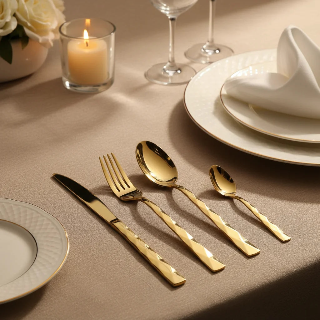 Modern 4-Piece Kitchen Utensil Set (Stainless Steel)