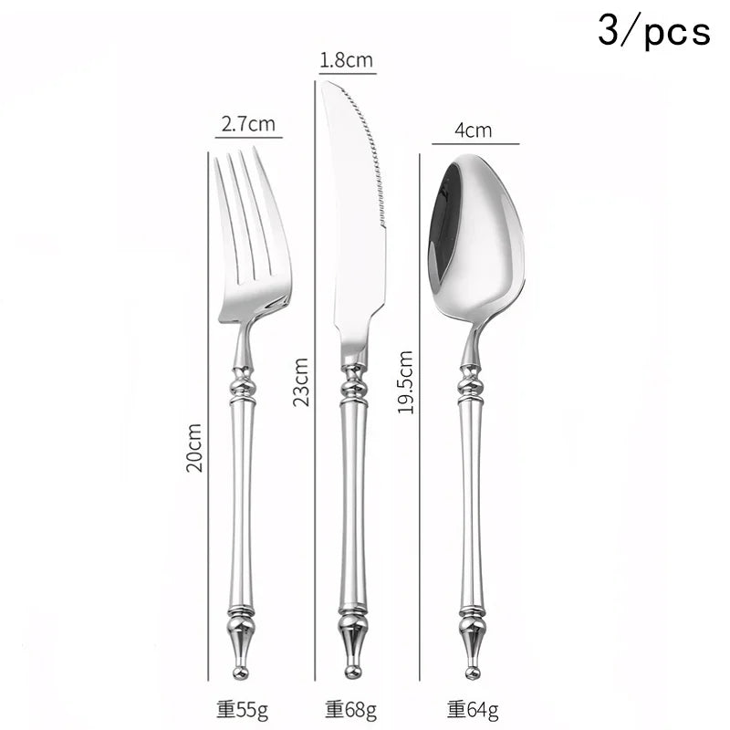 Slim Romantic 304 Stainless Steel Cutlery Set (French Style)