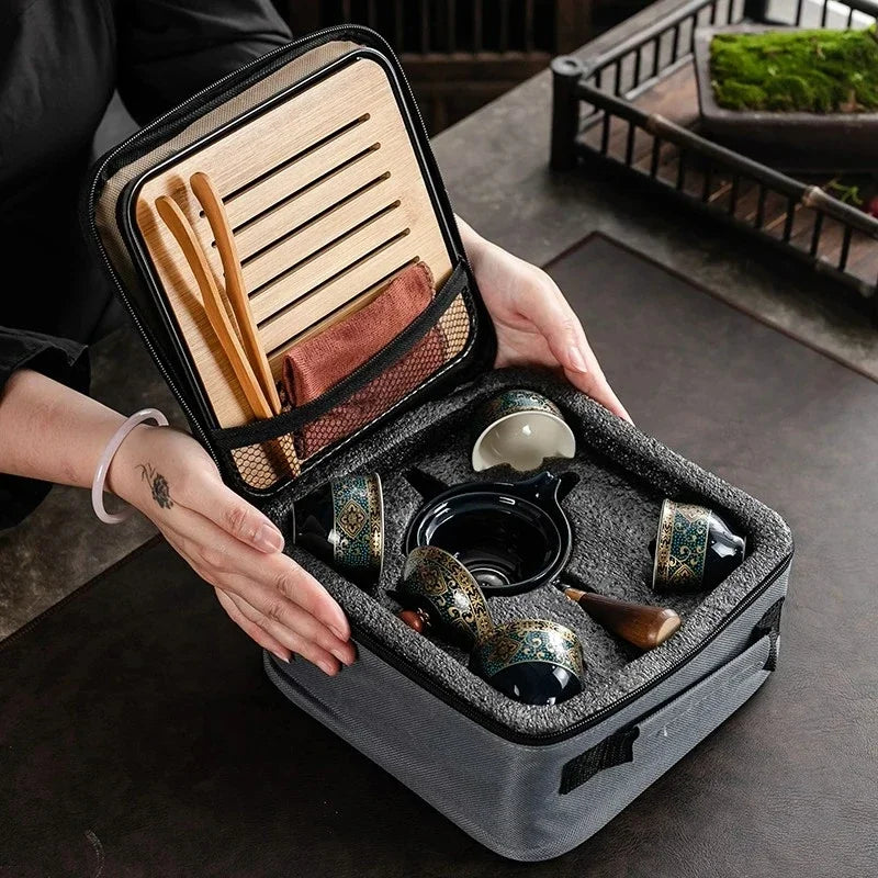 Portable Purple Clay Kung Fu Tea Set