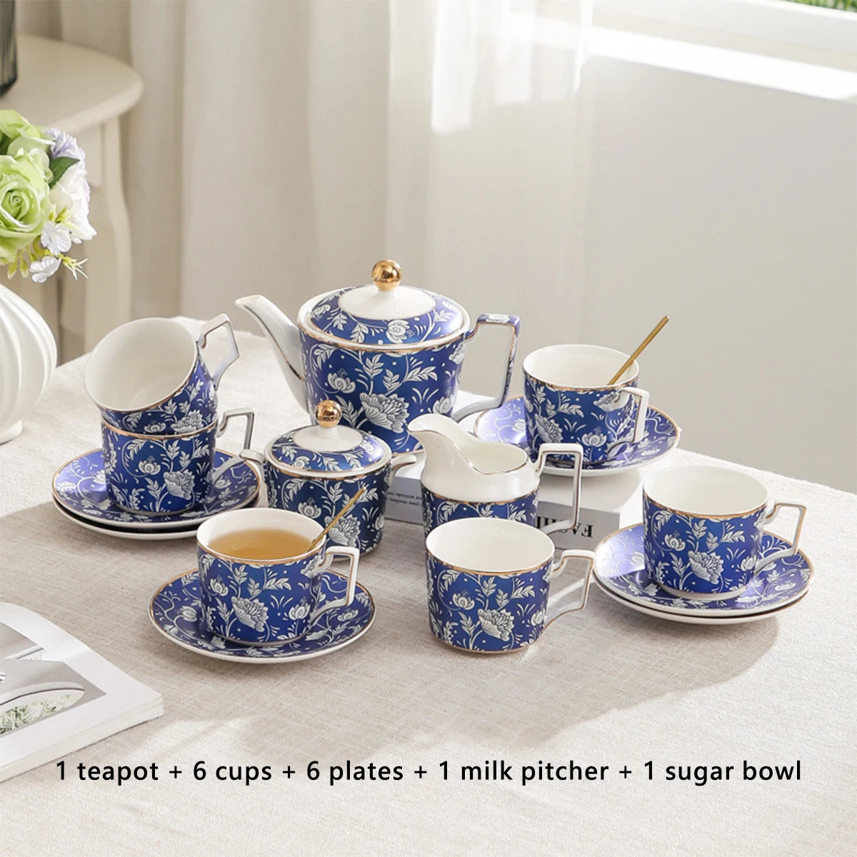 Royal Blue Tea Set.