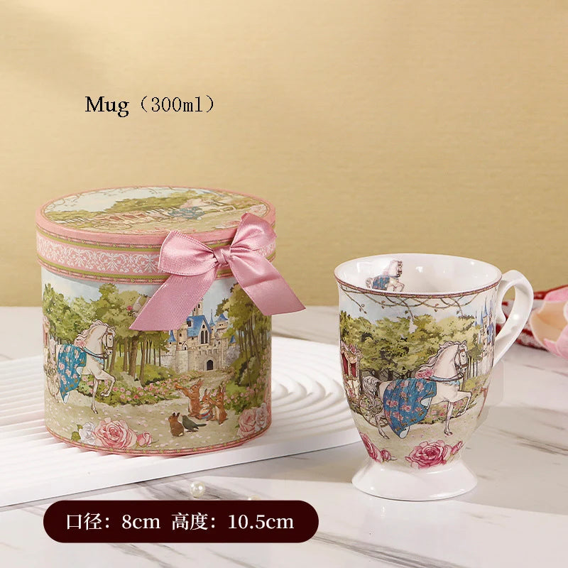 "Fairytale Carriage" Bone China Afternoon Tea Gift Set (Cup, Plate & Cutlery)