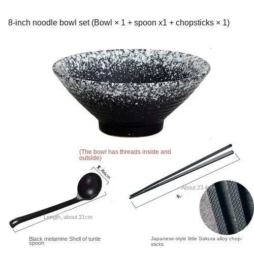 Japanese "Bamboo Hat" Ceramic Ramen Bowl – Creative Conical Noodle & Soup Bowl