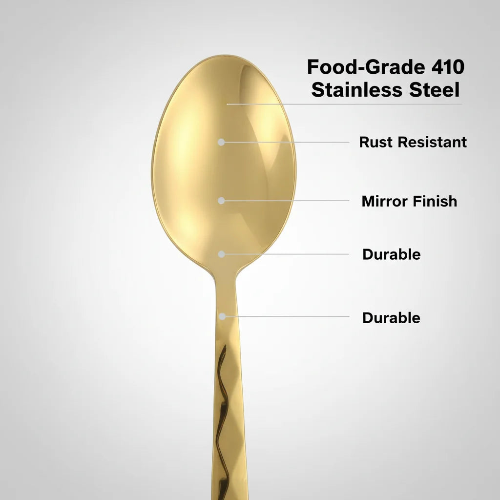 Modern 4-Piece Kitchen Utensil Set (Stainless Steel)