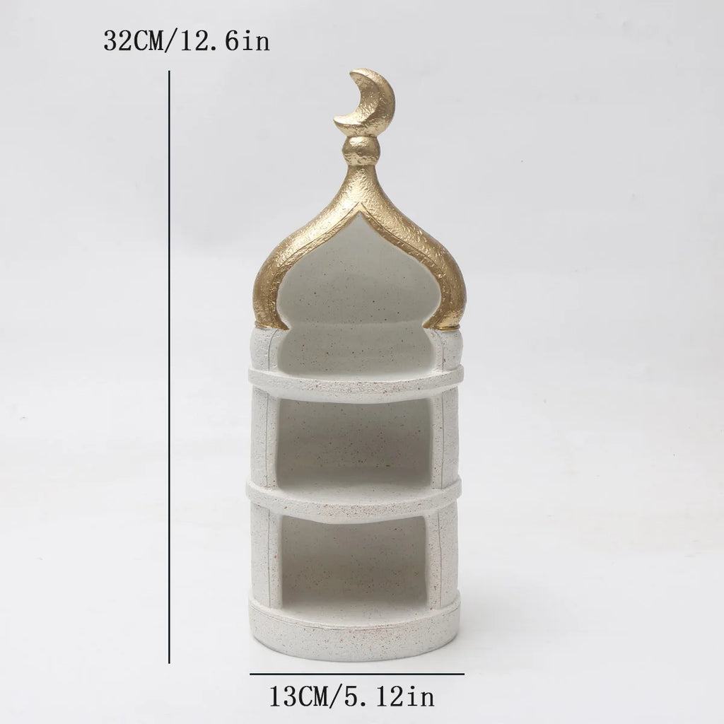 Artistic Resin Figurine with Flower Basket