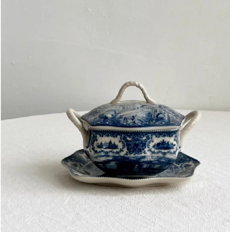European Masterpiece "Blue Series" Rare Glazed Ceramic Collection – Plates, Vases & Pots