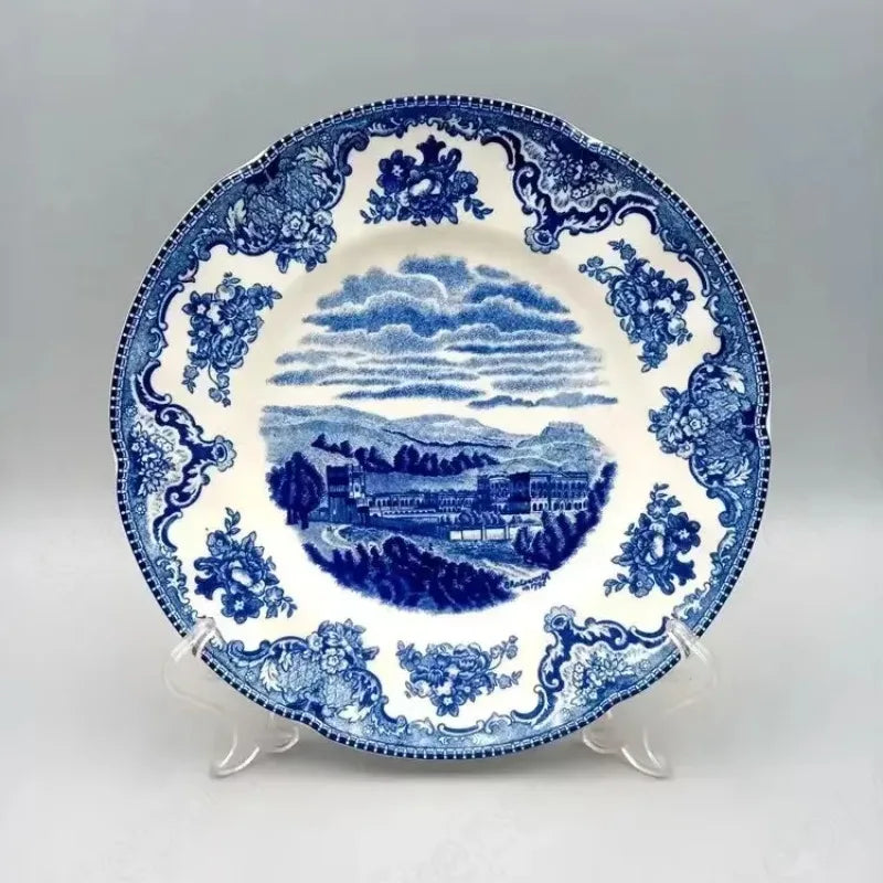 "Palace Blue Castle" American Classic Painted Tea & Dessert Set