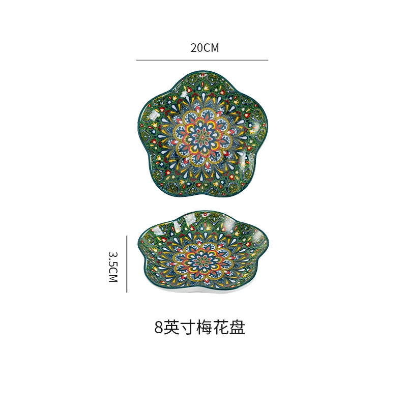 Creative Modern Ceramic Tableware Collection – Handle Bowls & Steak Plates