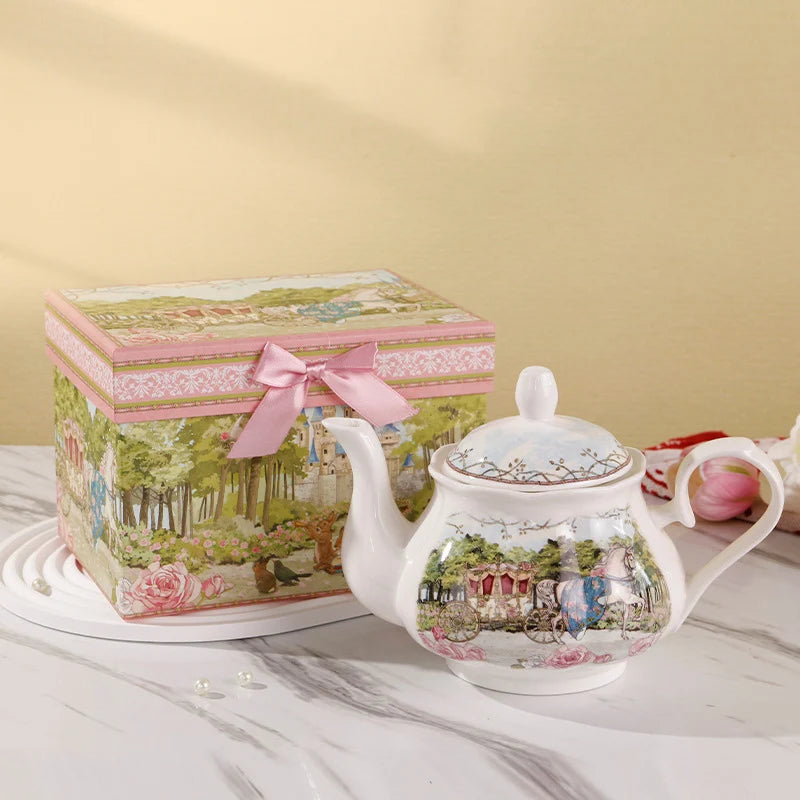 "Fairytale Carriage" Bone China Afternoon Tea Gift Set (Cup, Plate & Cutlery)
