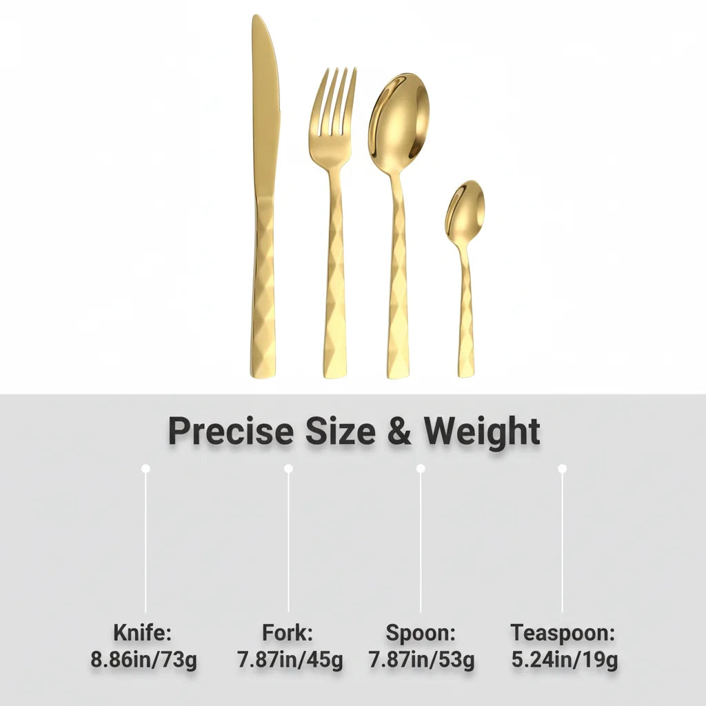 Modern 4-Piece Kitchen Utensil Set (Stainless Steel)