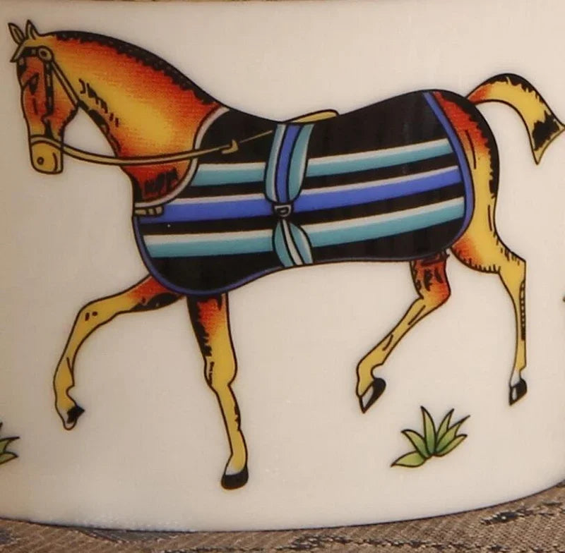 Noble Horse Gold-Rimmed Set.